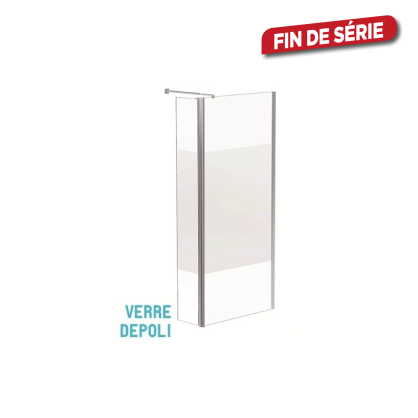 Paroi de douche avec pivot dépolie Parma 90/45 x 200 cm AURLANE