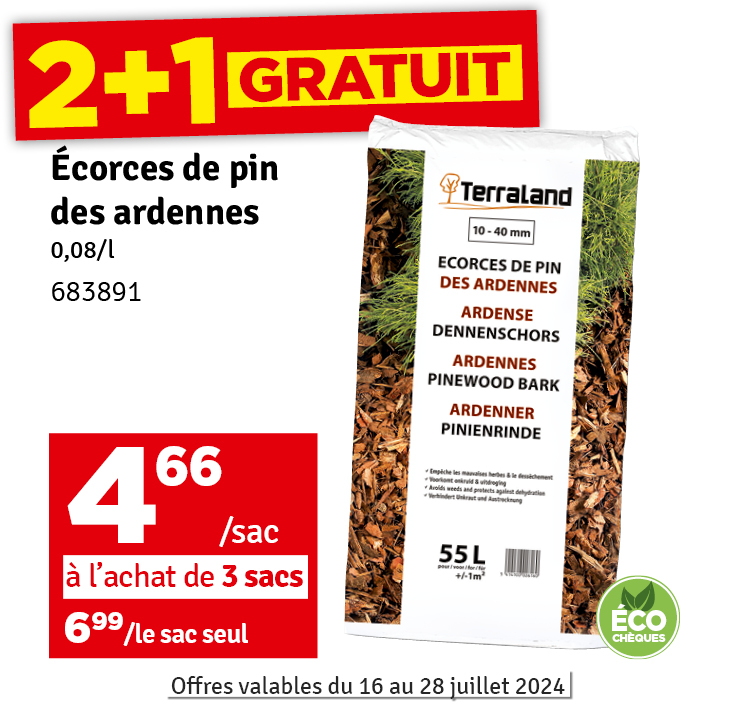 Ecorce de pin sylvestre des Ardennes 55 L TERRALAND