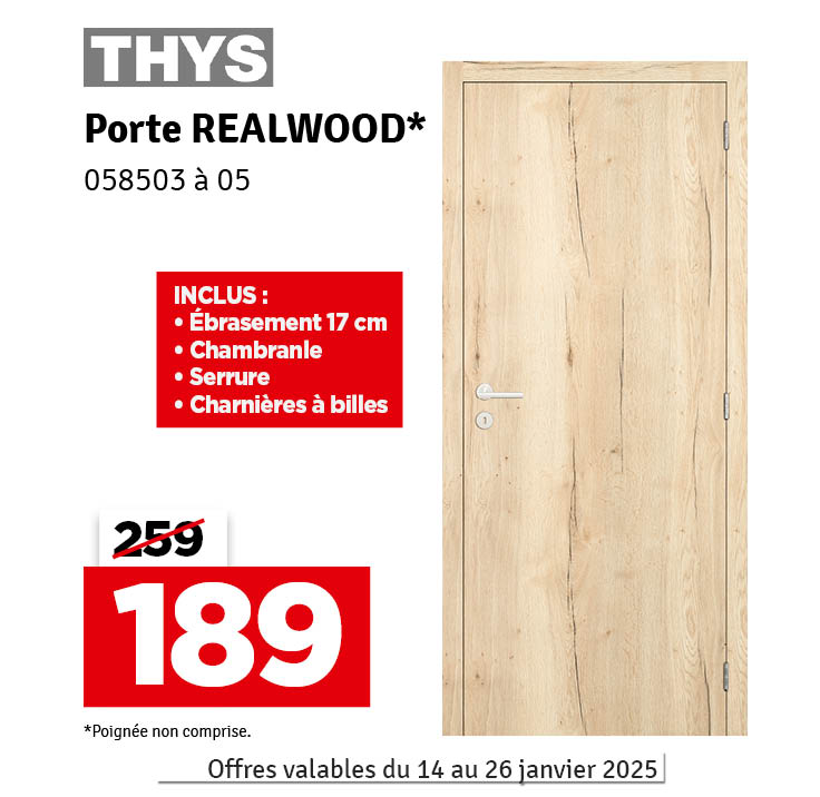 Porte Realwood Oak Vertical chêne naturel